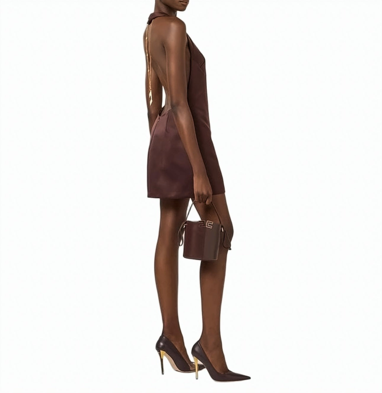 Black Halter Neck Mini Dress