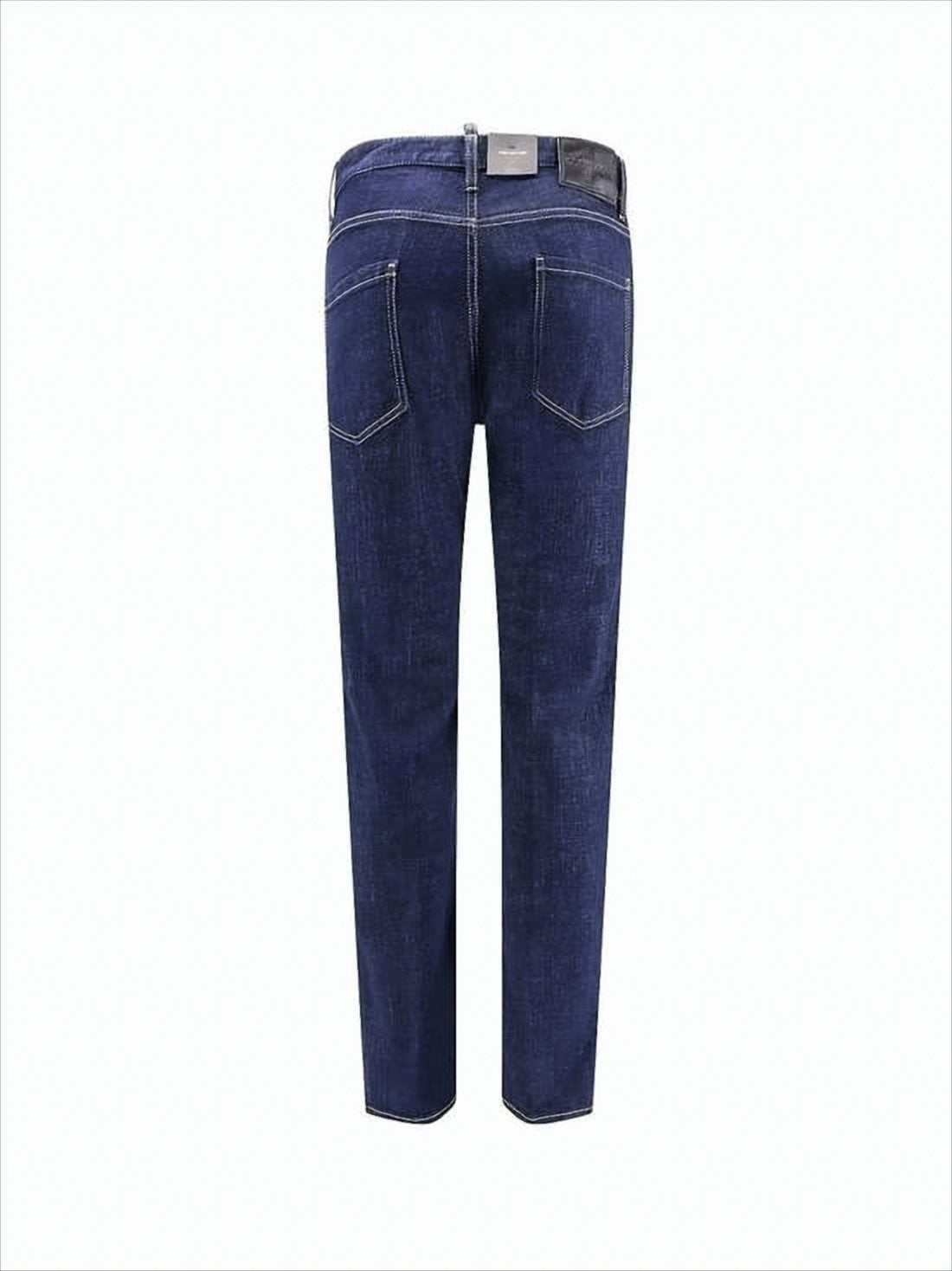 Straight-Leg Denim Pants with Contrast Stitching