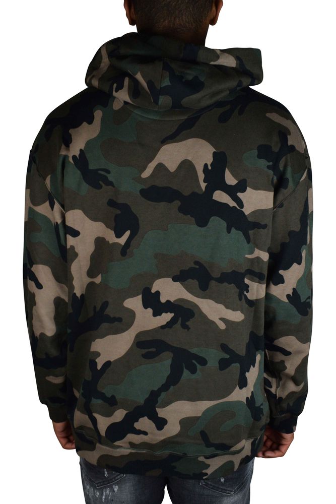 Camouflage Hooded Sweatshirt With Drawstring