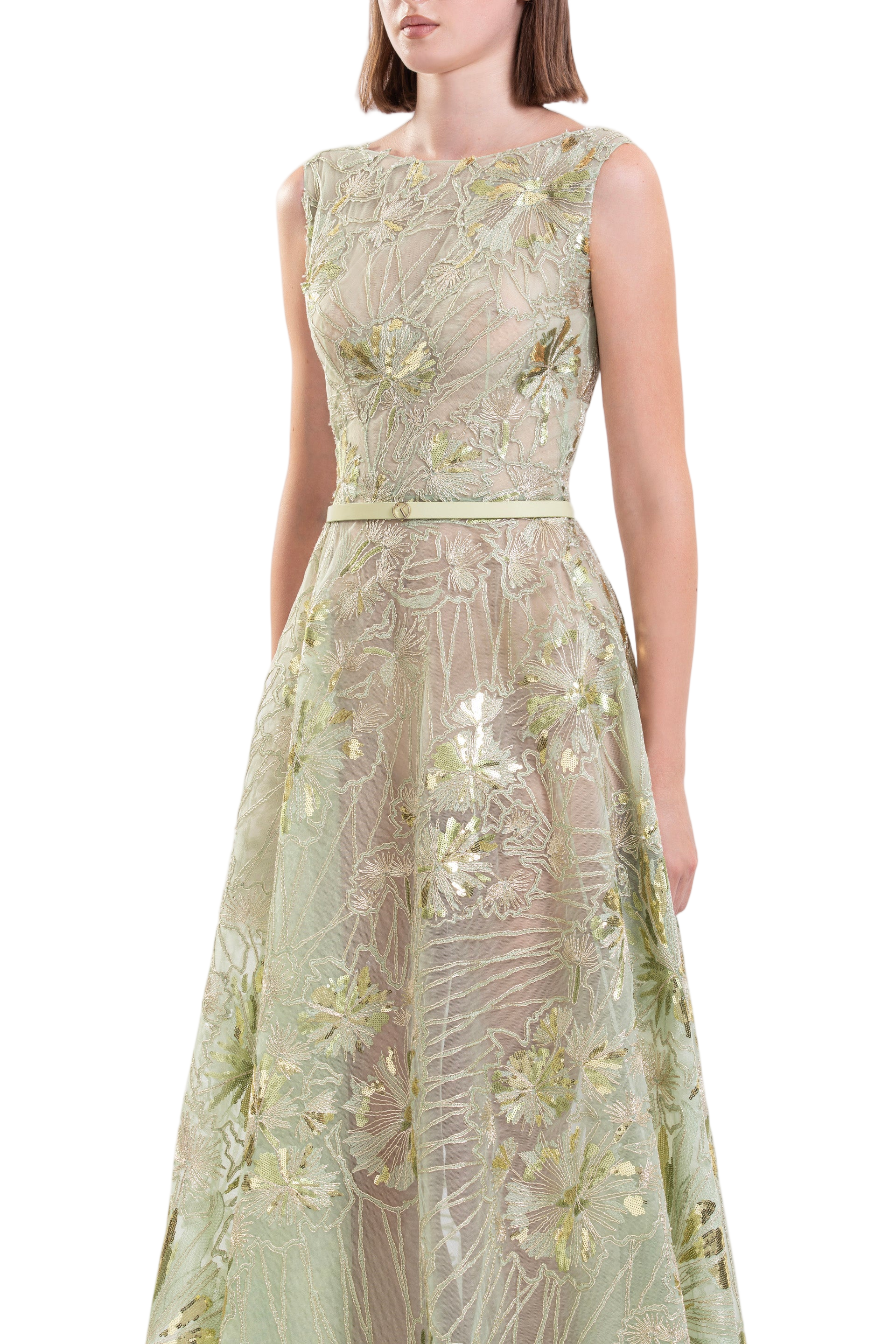 Embroidered Tulle Dress