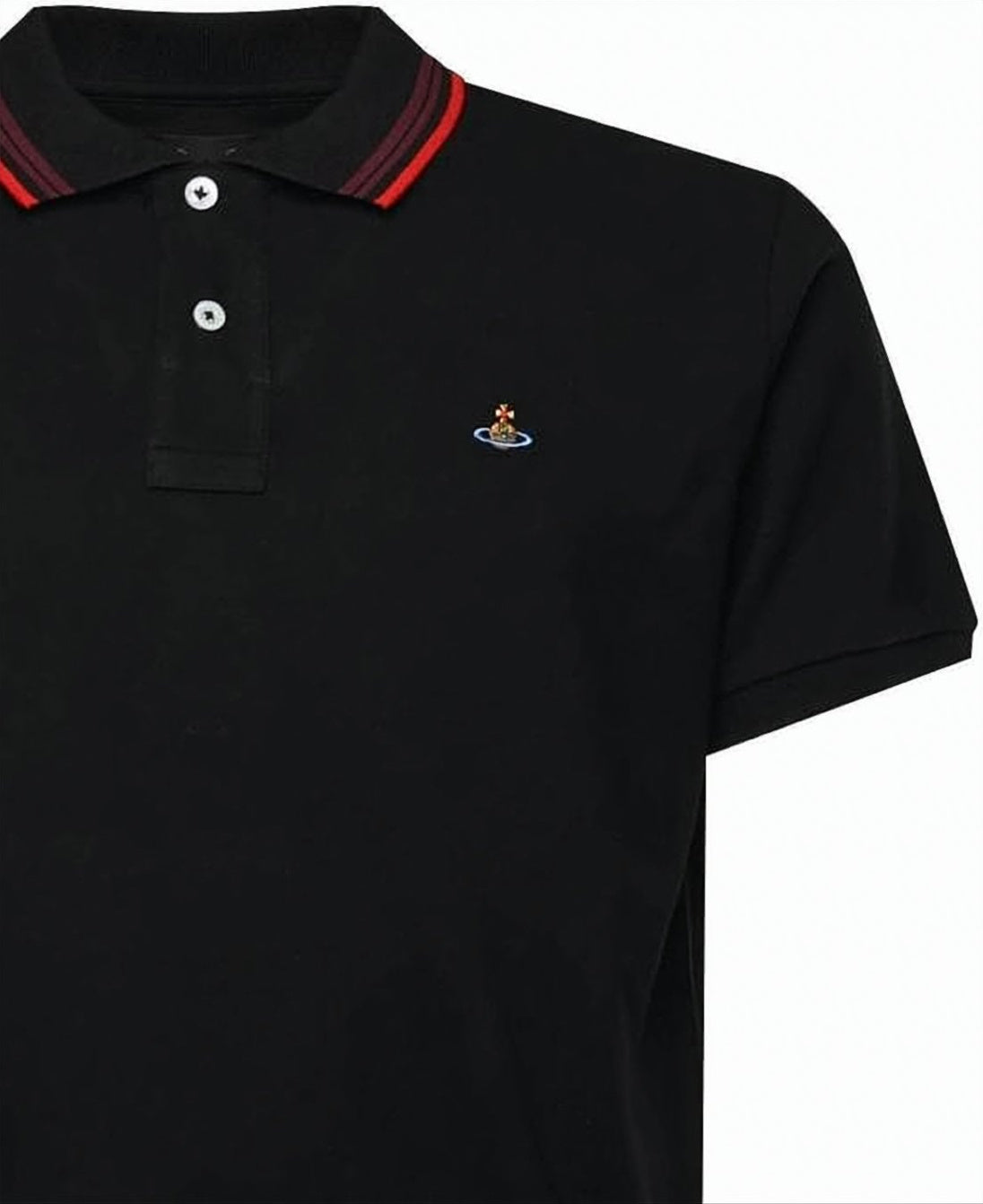 Ribbed Collar Polo Shirt