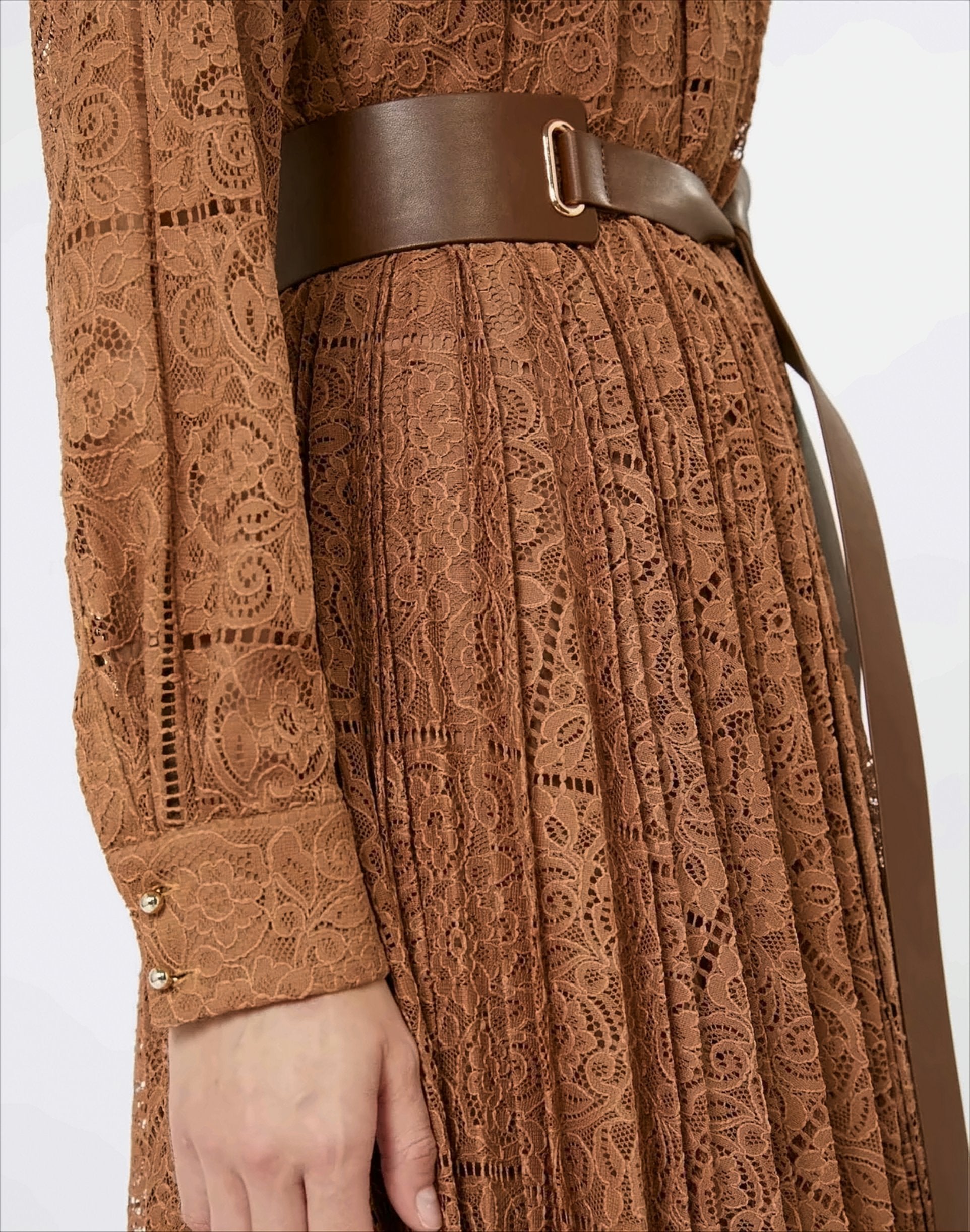 Elegant Midi Dress With Lace