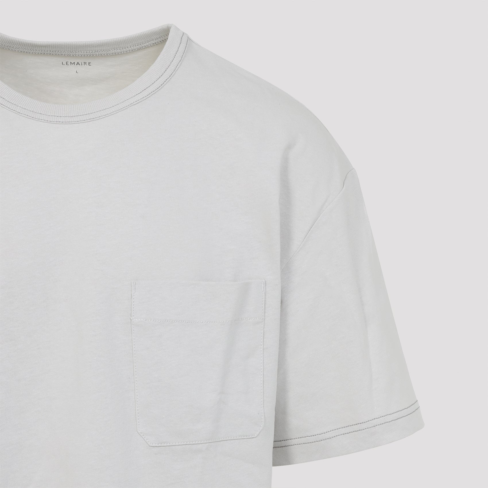 Relaxed Fit Cotton-Linen T-Shirt with Minimalistic Detail