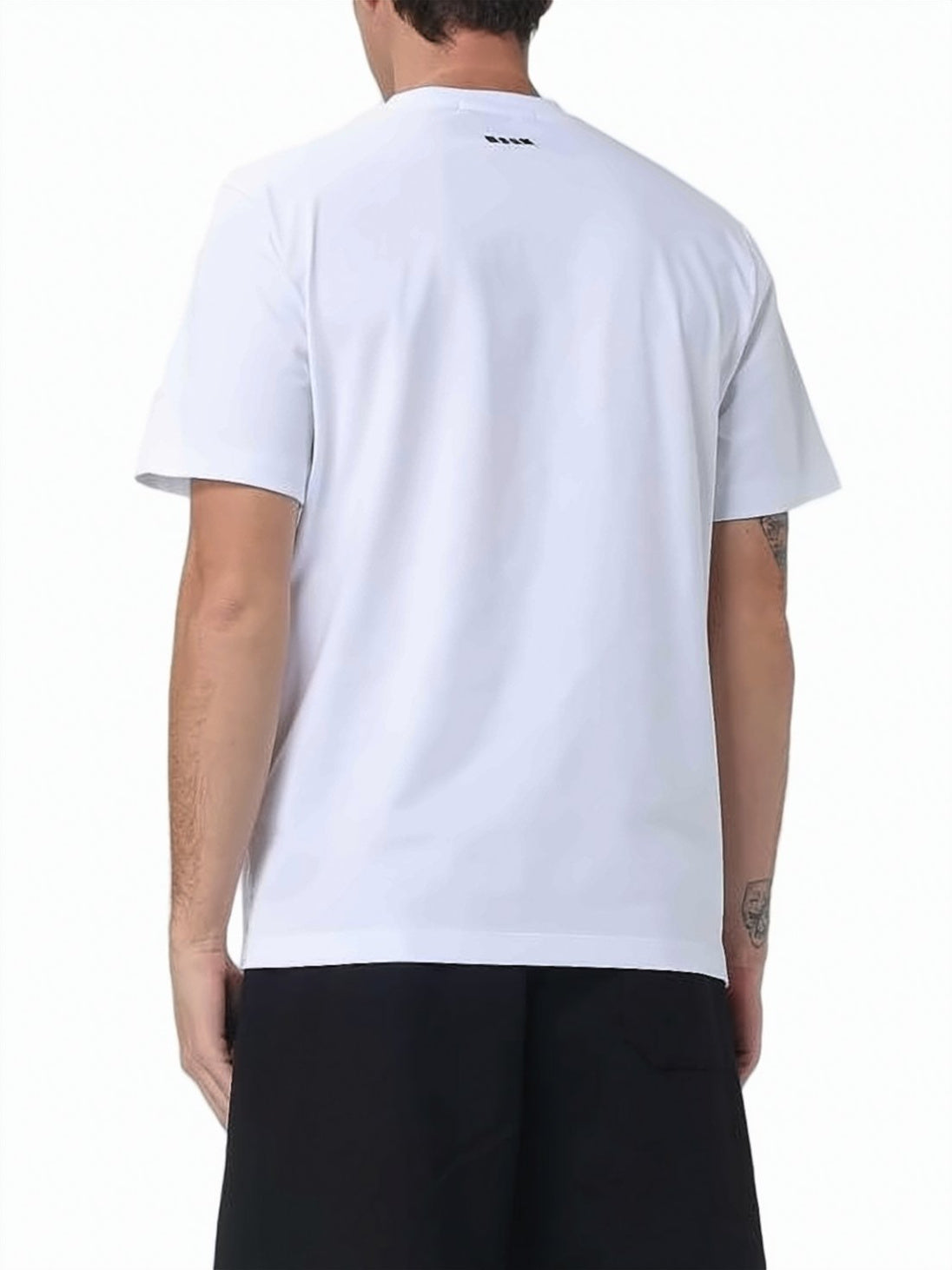White Bicycle Graphic Embroidered Cotton T-Shirt