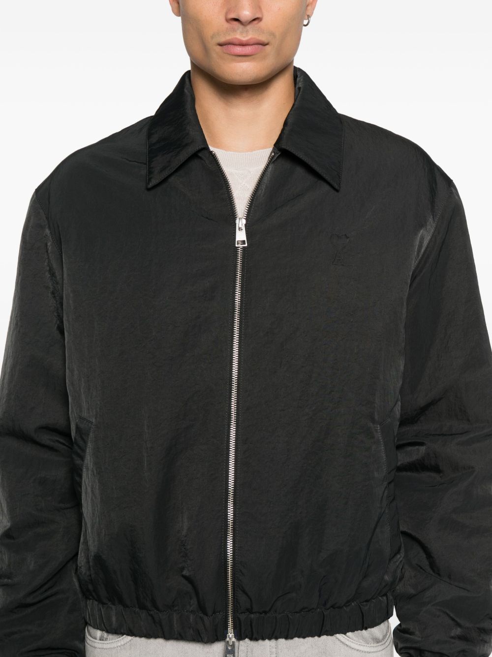 Point Collar Black Jacket