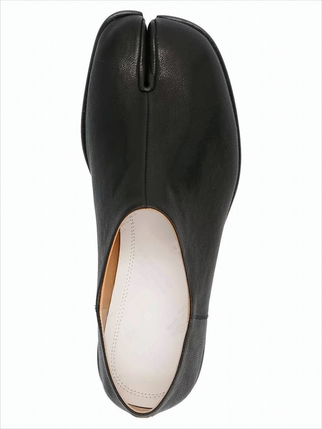Black Minimalist Loafers with Split-Toe Detail