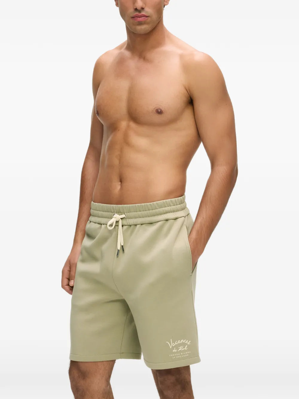 Relaxed-Fit Short with Elastic Waistband and Logo Accent