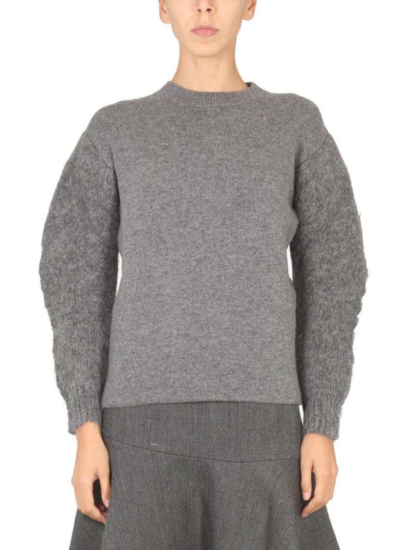 Textured Grey Knit Sweater