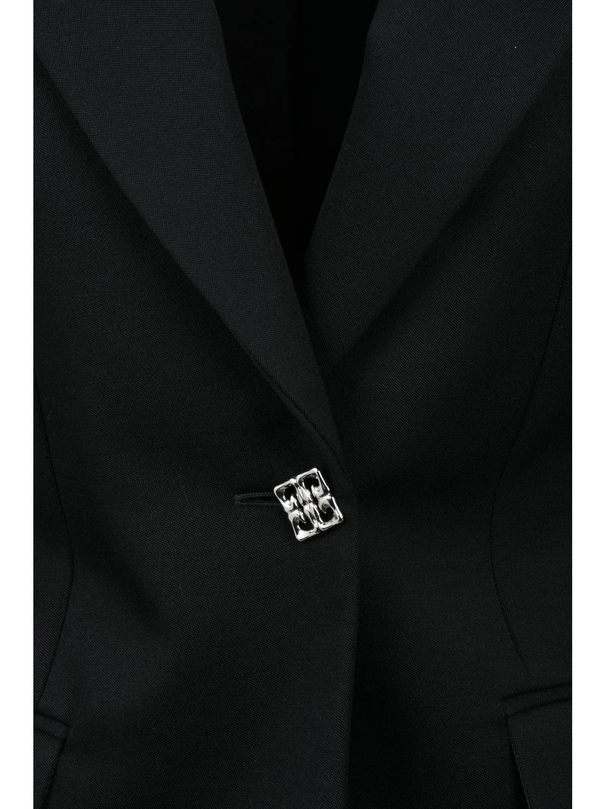 Fitted Virgin Wool Jacket - Black