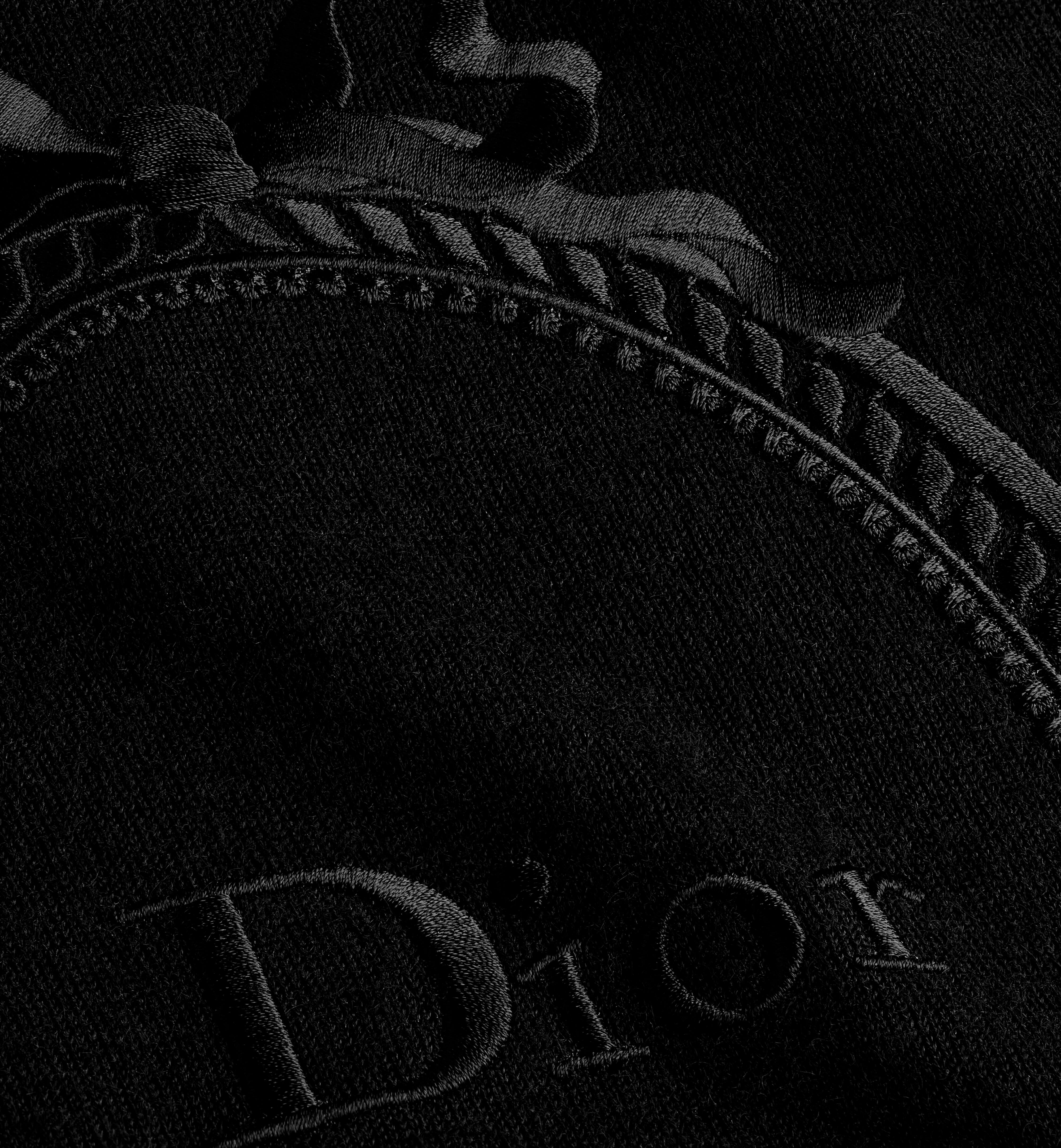 White Pullover Crew Neck Tonal Emblem