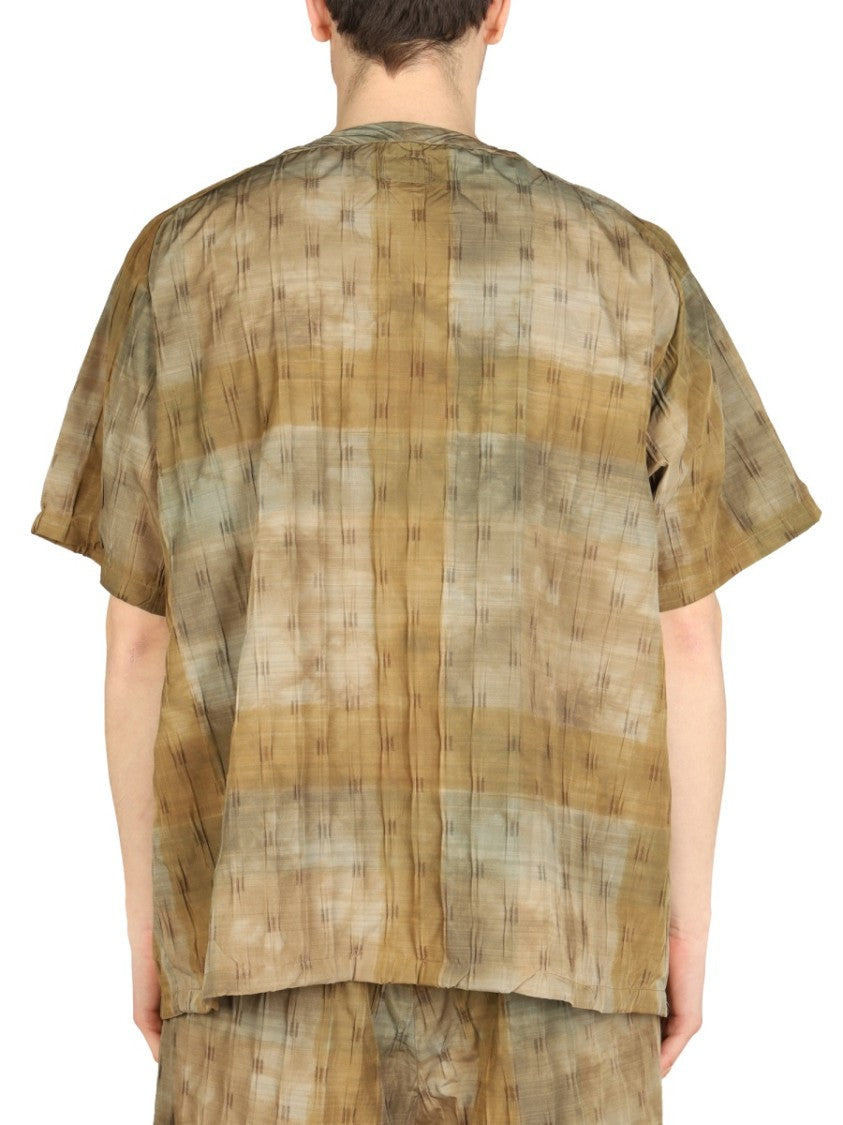 Textured Brown Boxy Fit T-Shirt