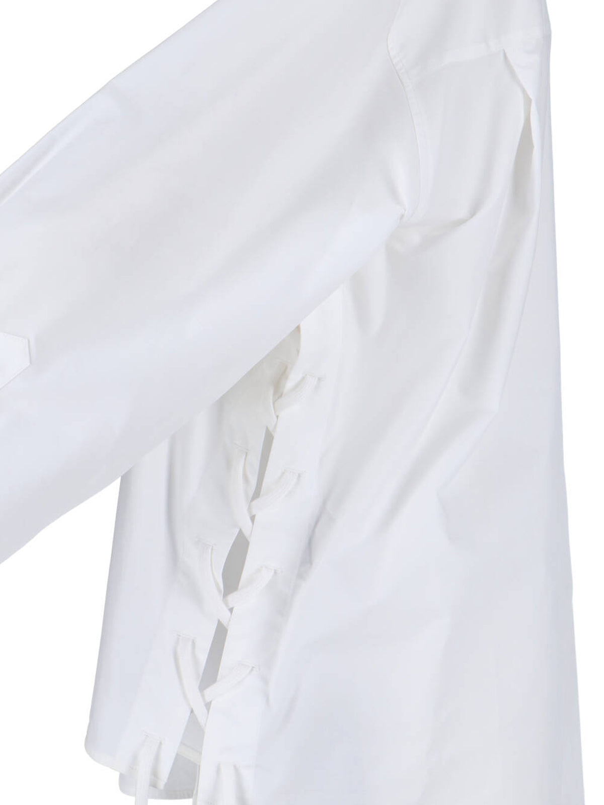 White Cotton Shirt with Laces