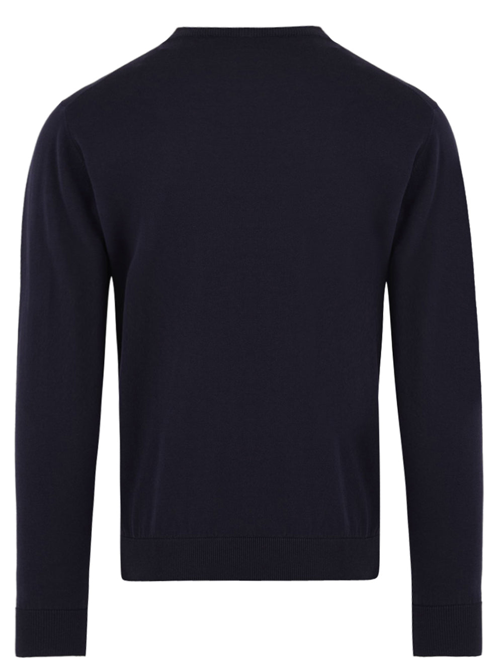 Long-Sleeve Crew Neck Sweater with Ribbed Details