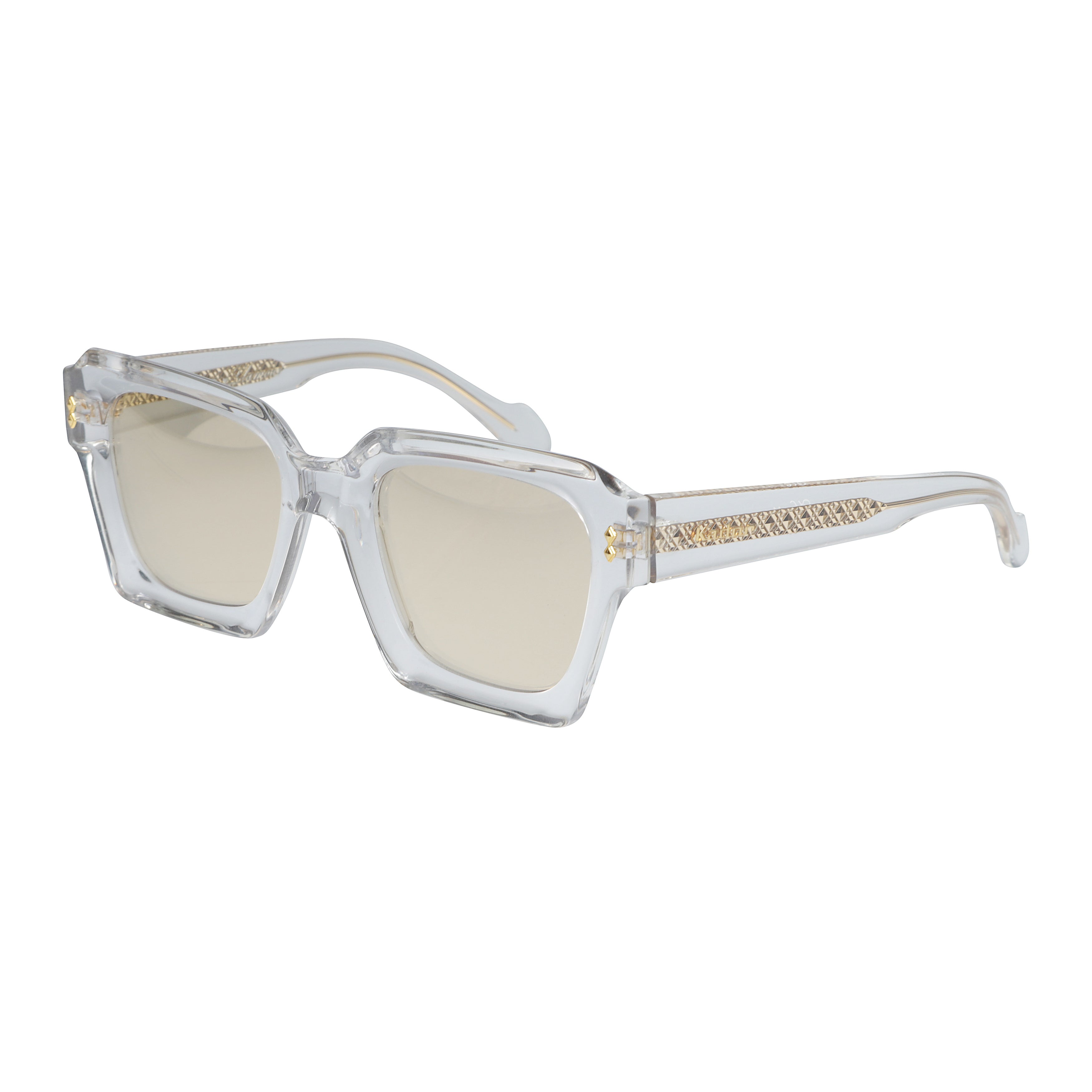 Kallima Glamour Oversized Square Frame Sunglasses with Gold Detailing