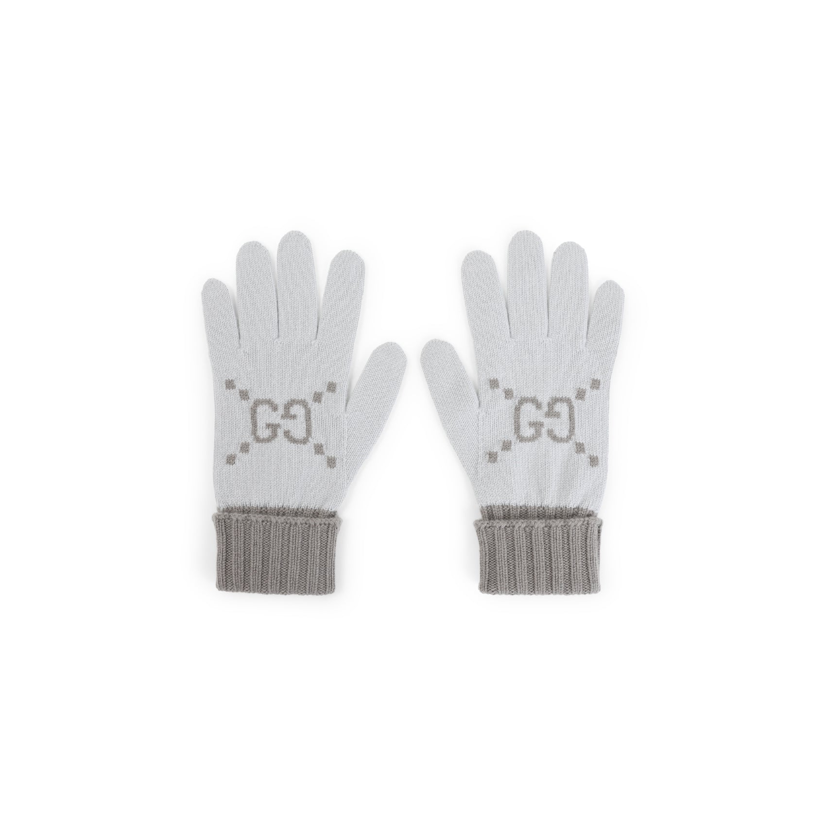 Knit Cashmere Gloves with Interlocking Initials
