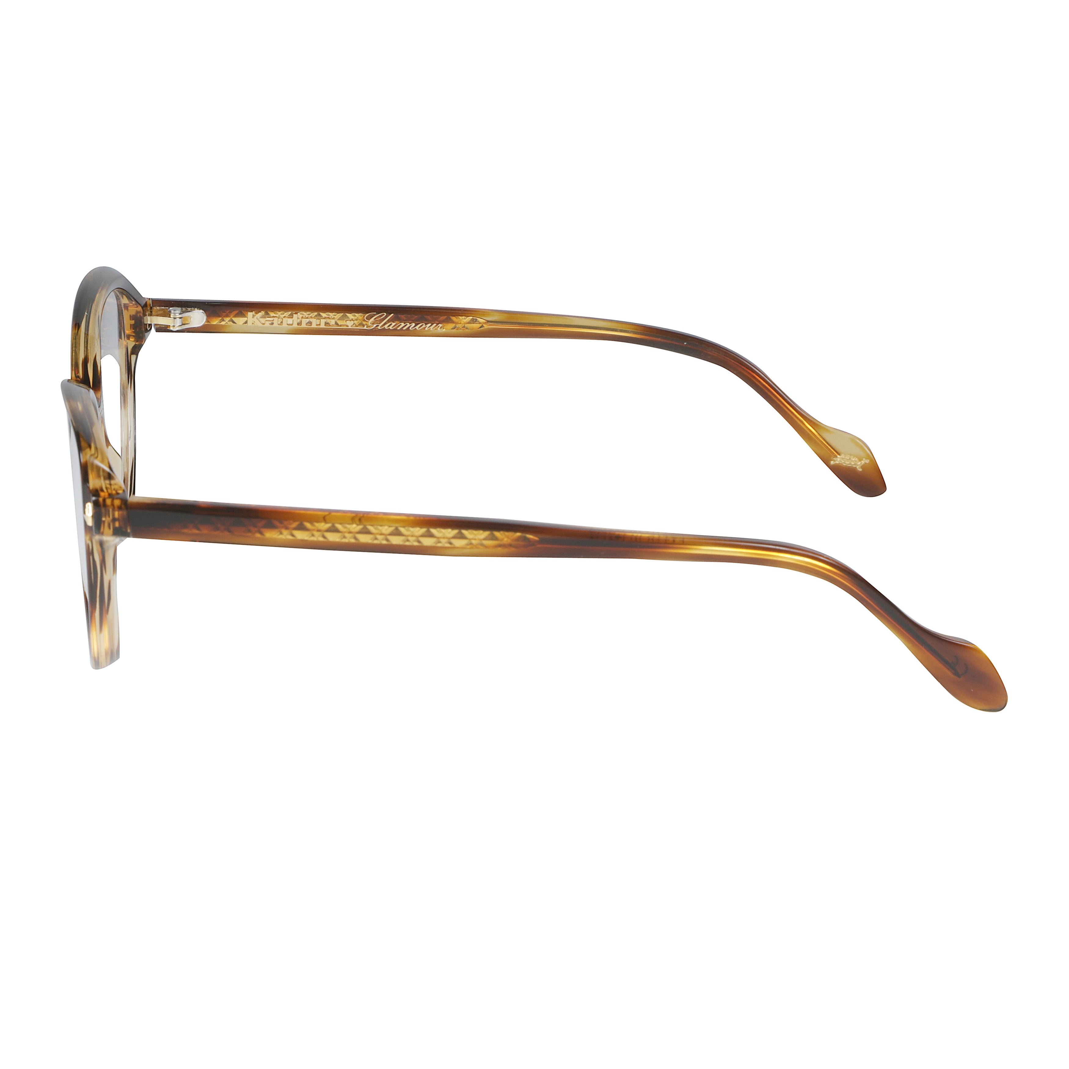 Melany Glamour-V Cat-Eye Tortoiseshell Sunglasses with Gold Accents