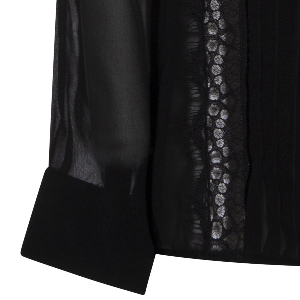 Tailored Black Shirt With Button-Down Front