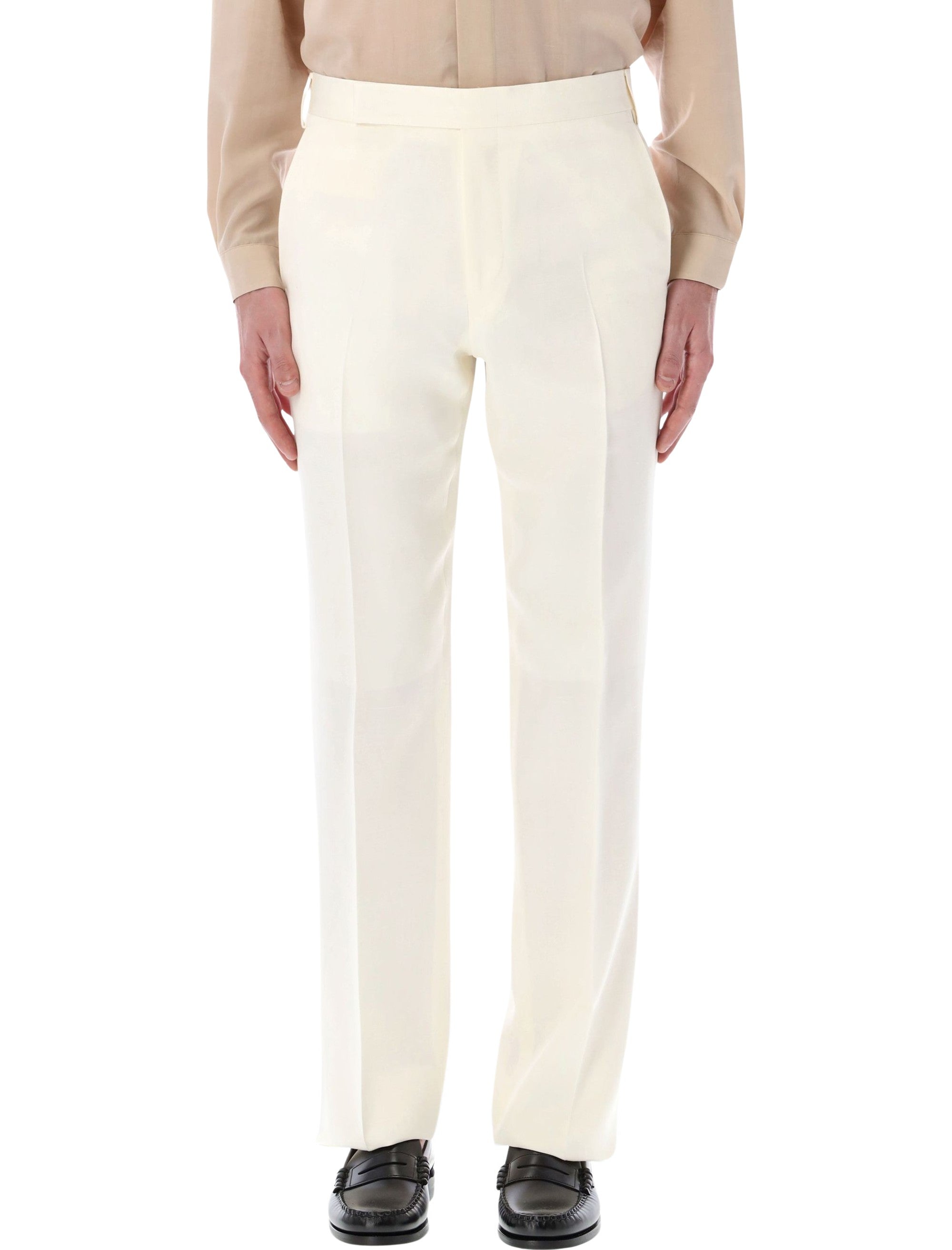 Ivory Ecovero Elegant Trousers