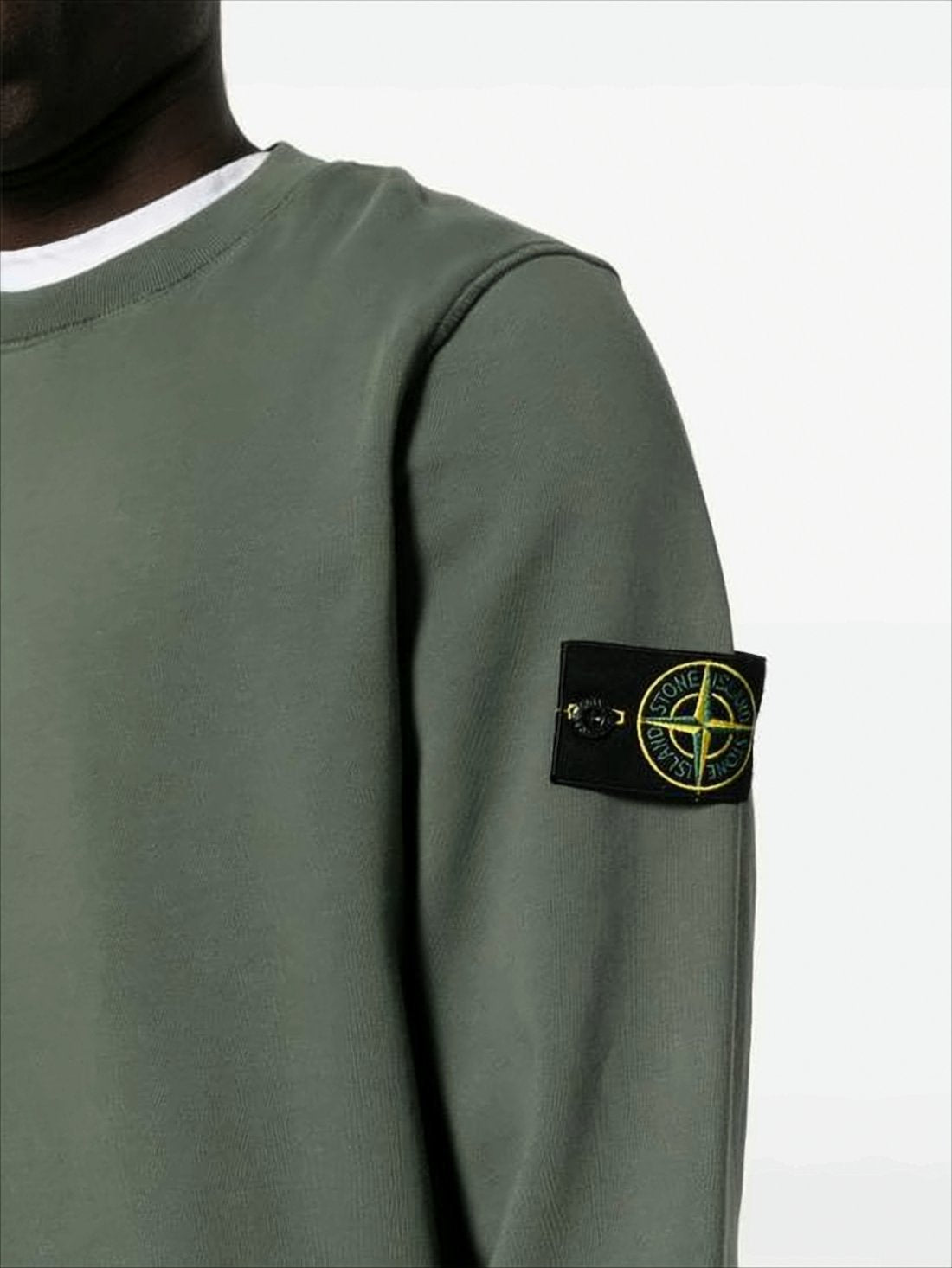 Muted Green Long-Sleeve Sweatshirt