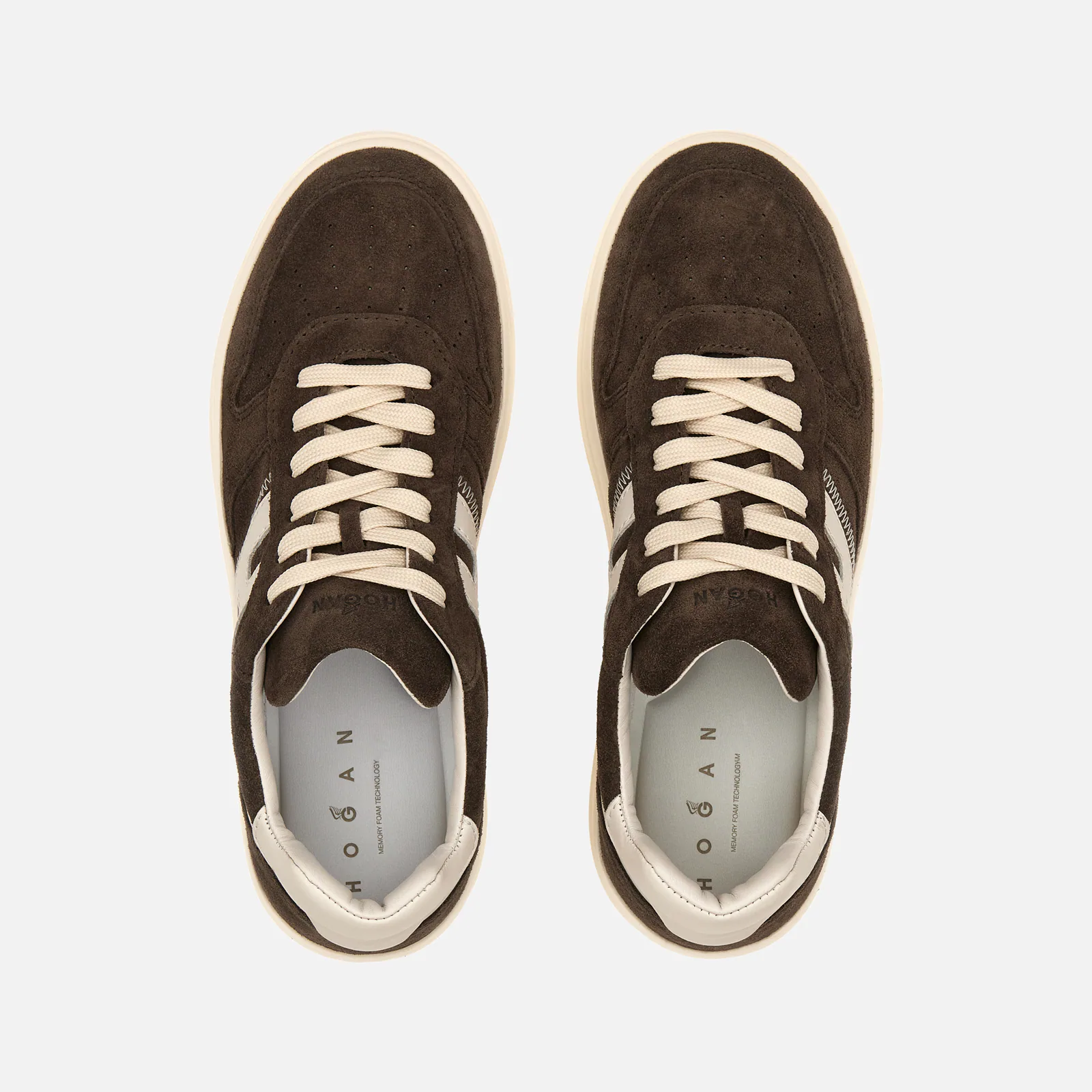 Lace-Up Brown Calfskin Shoes With Suede