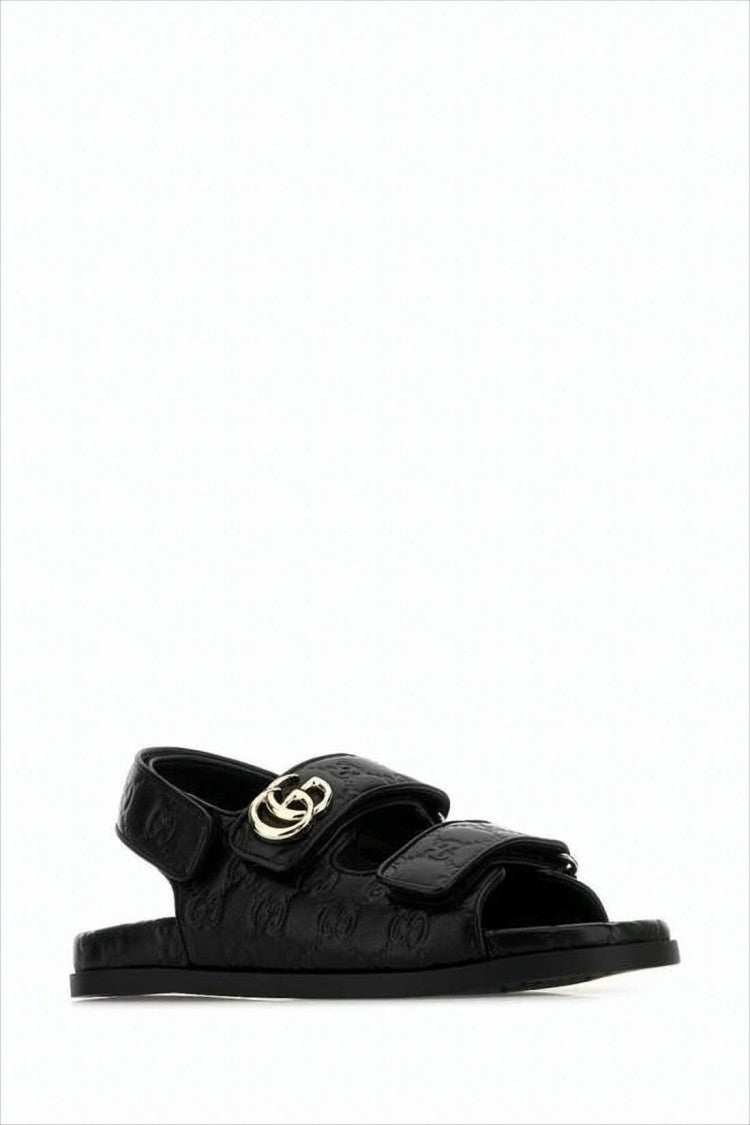 Black Leather Sandals