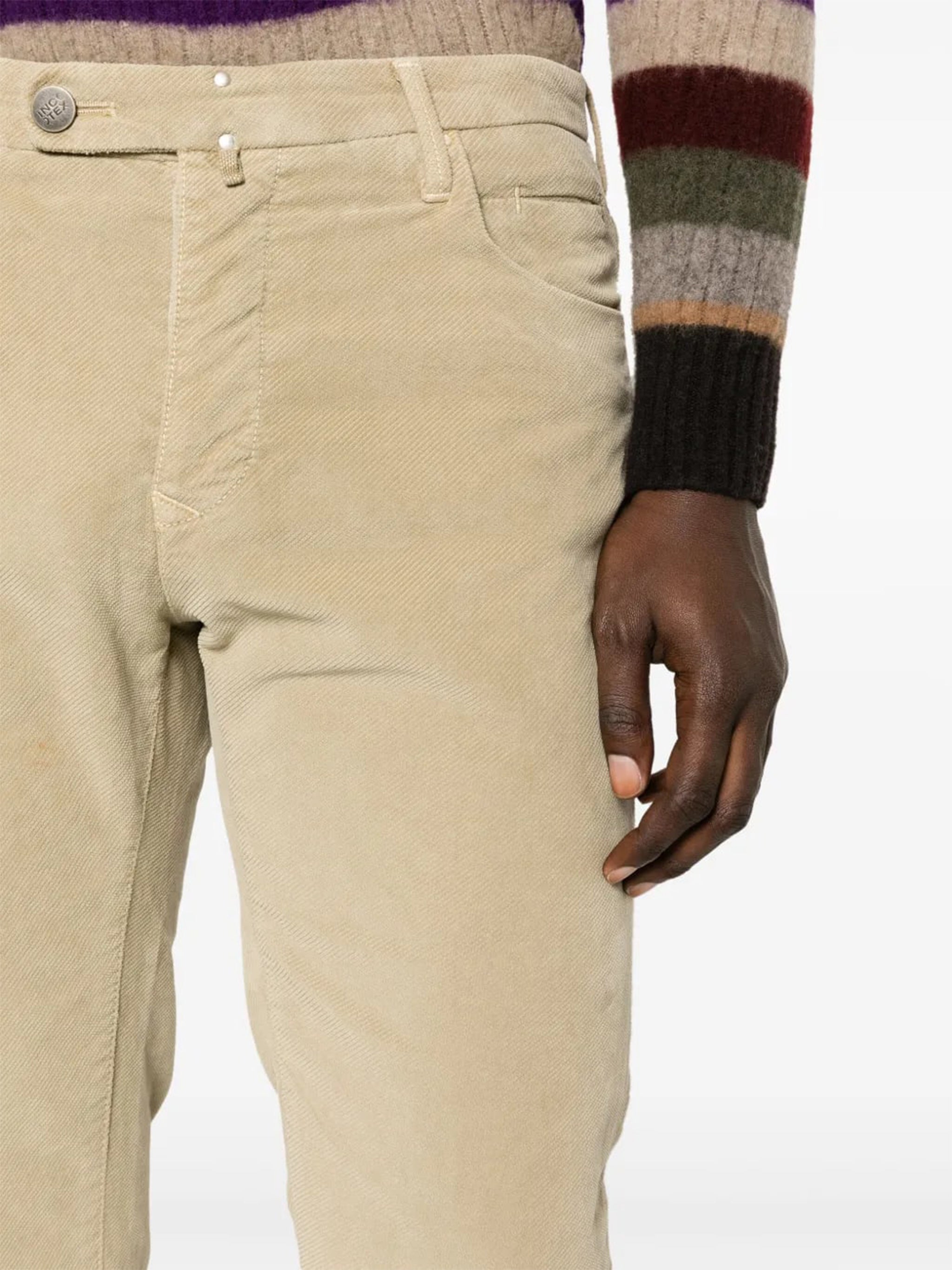 Neutral Pantalone Vintage Straight-Leg Cotton Pants