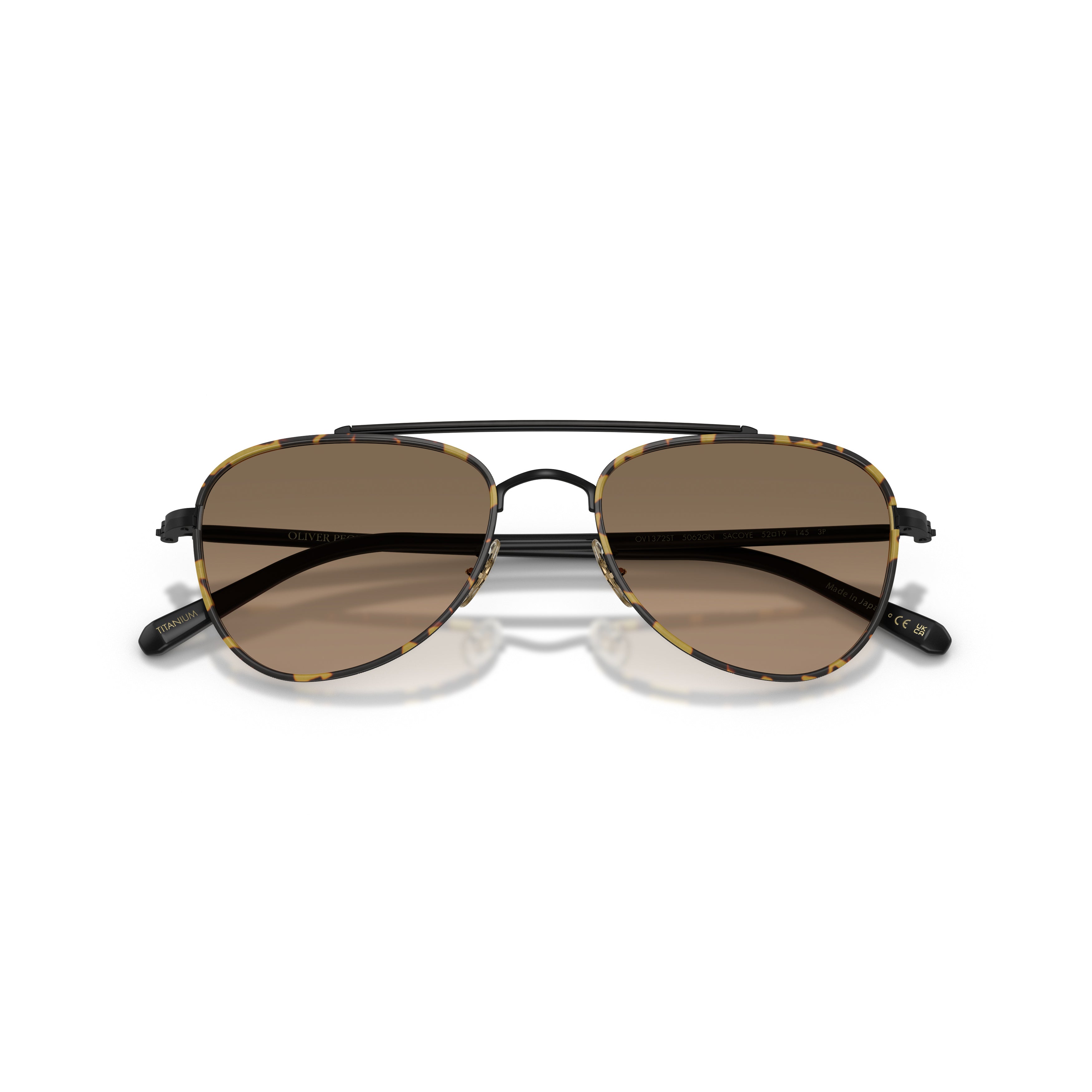 0ov1372st Aviator Sunglasses with Gradient Lenses and Titanium Frame