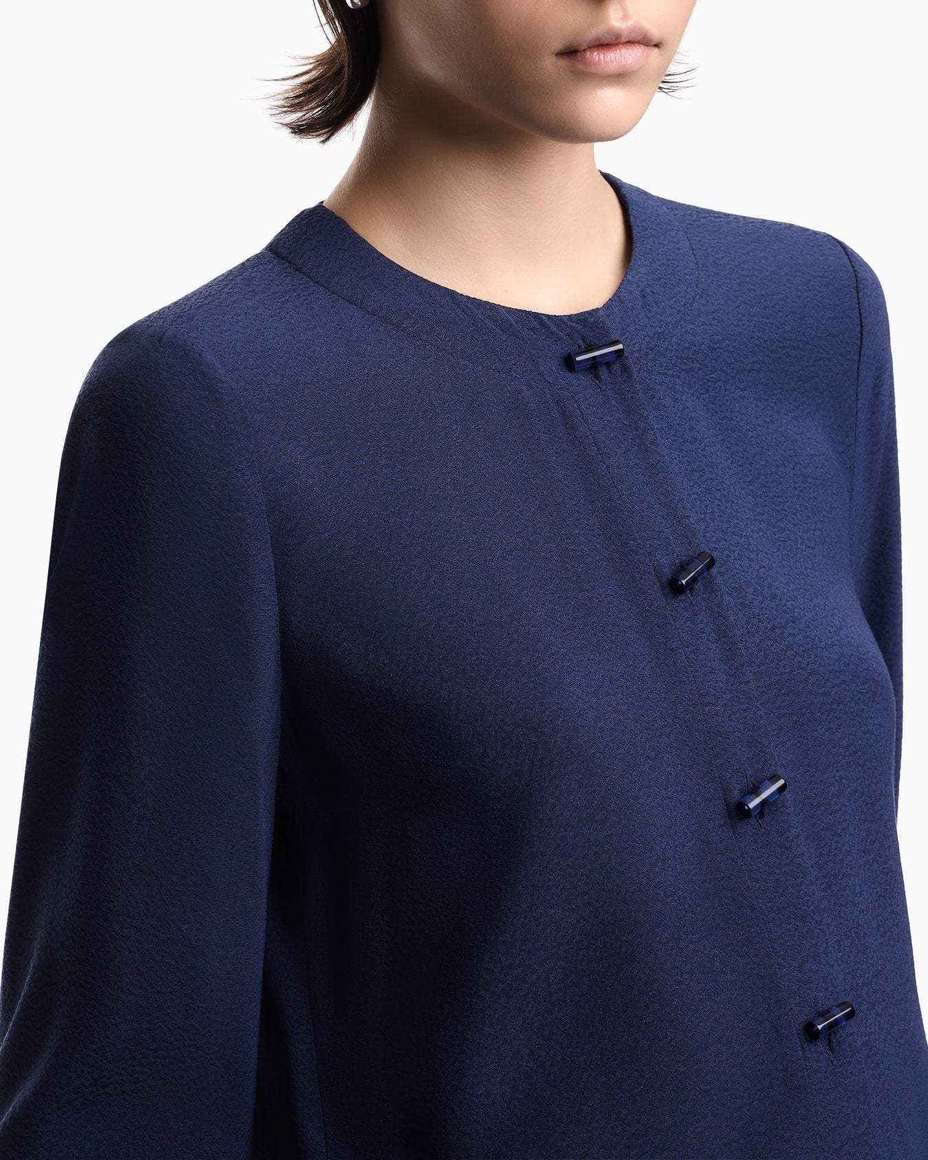 Micro Leopard Jacquard Fluid Fabric Shirt
