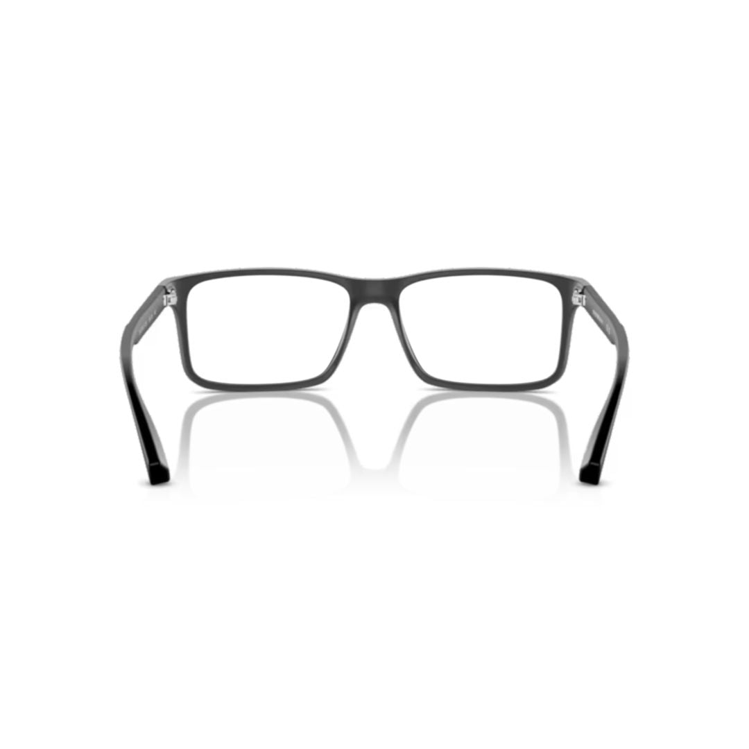 0ea3038 Rectangular Matte Black Eyeglasses with Lightweight Frame