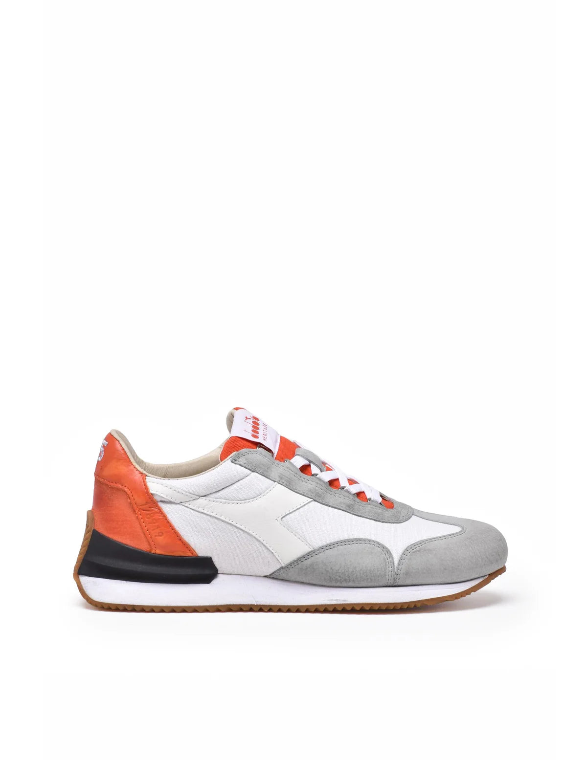 White Grey Leather Polyester Equipe Sneakers