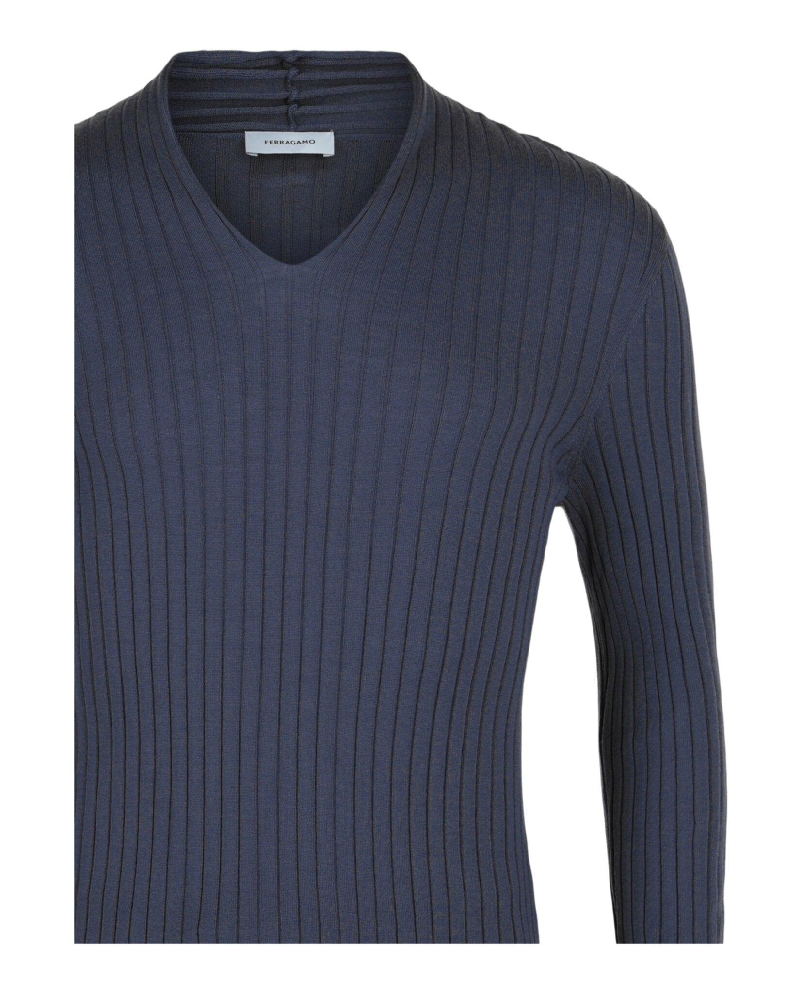 Ribbed Knit Long-Sleeve Top