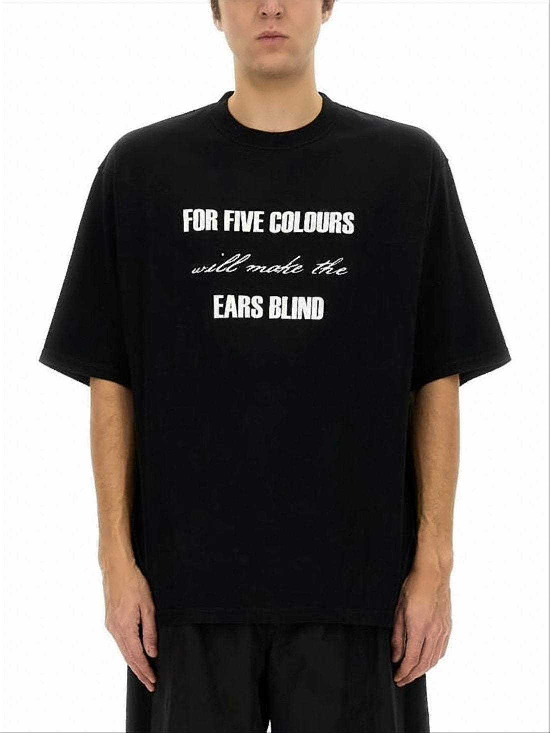 Relaxed Fit Black Graphic T-Shirt