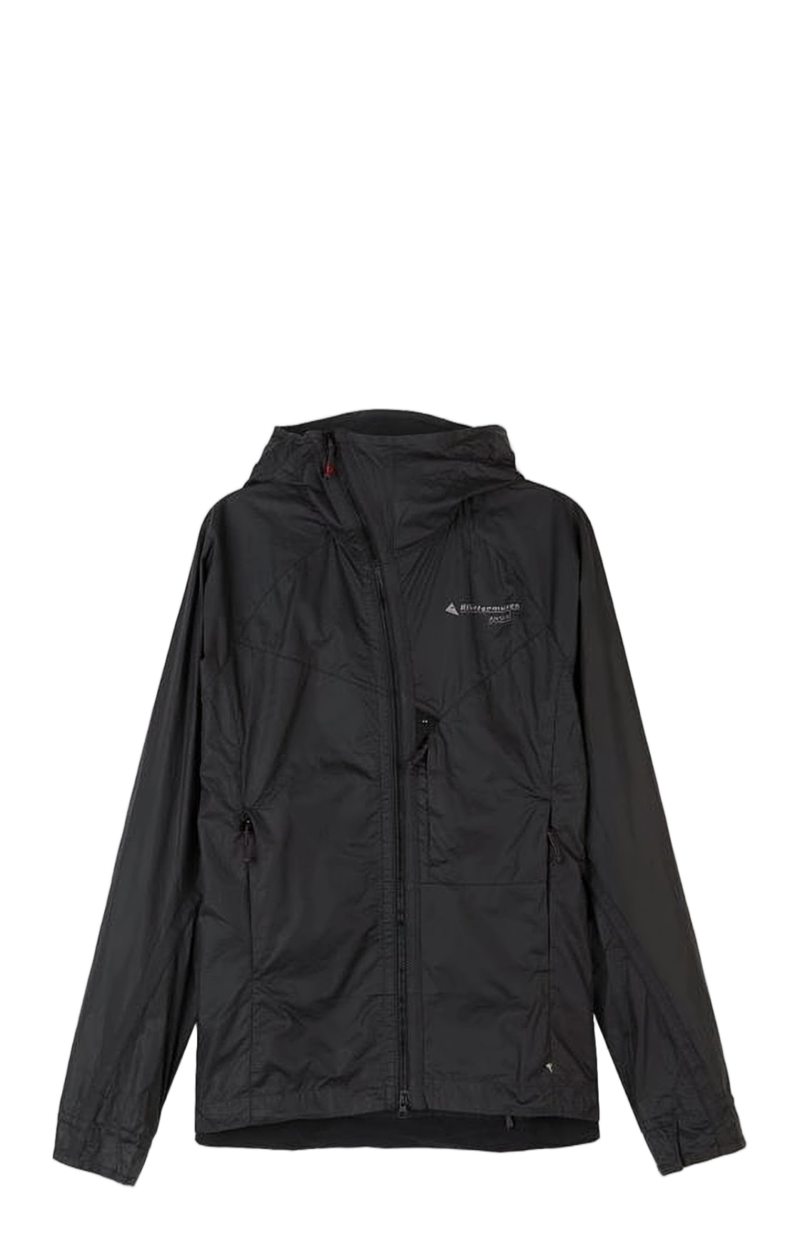 Minimalistic Black Cotton Jacket with Front Zipper Closure