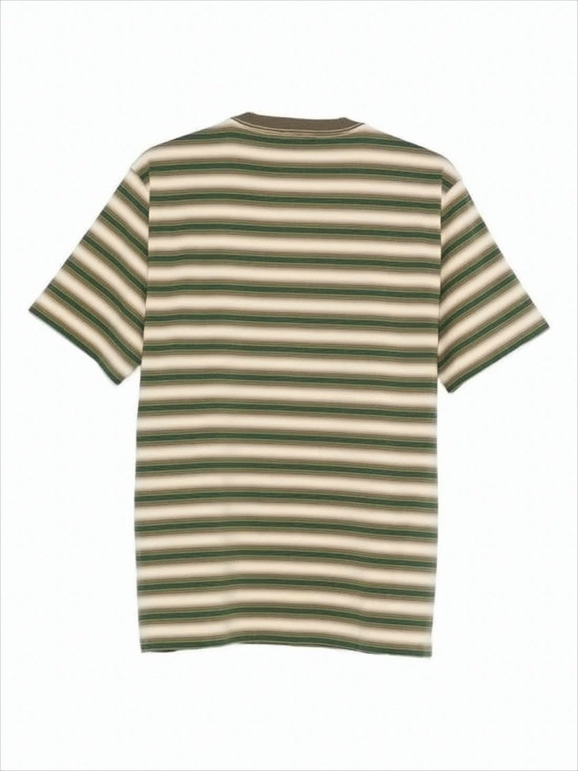 Short-Sleeved Striped T-Shirt With Round Neckline