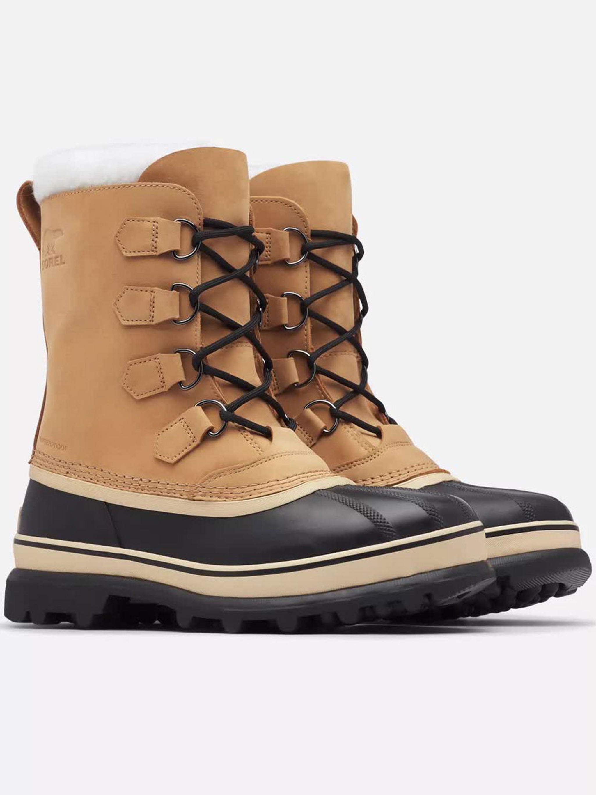 Tan Caribou Two-Tone Winter Ski Boots