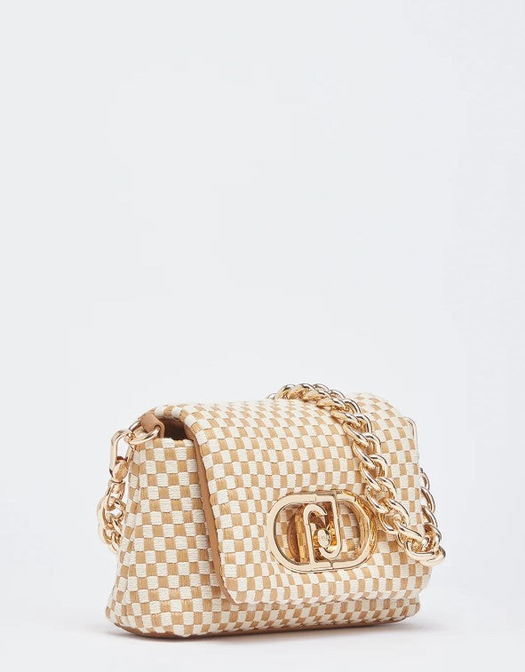 Woven Effect Small Shoulder Bag