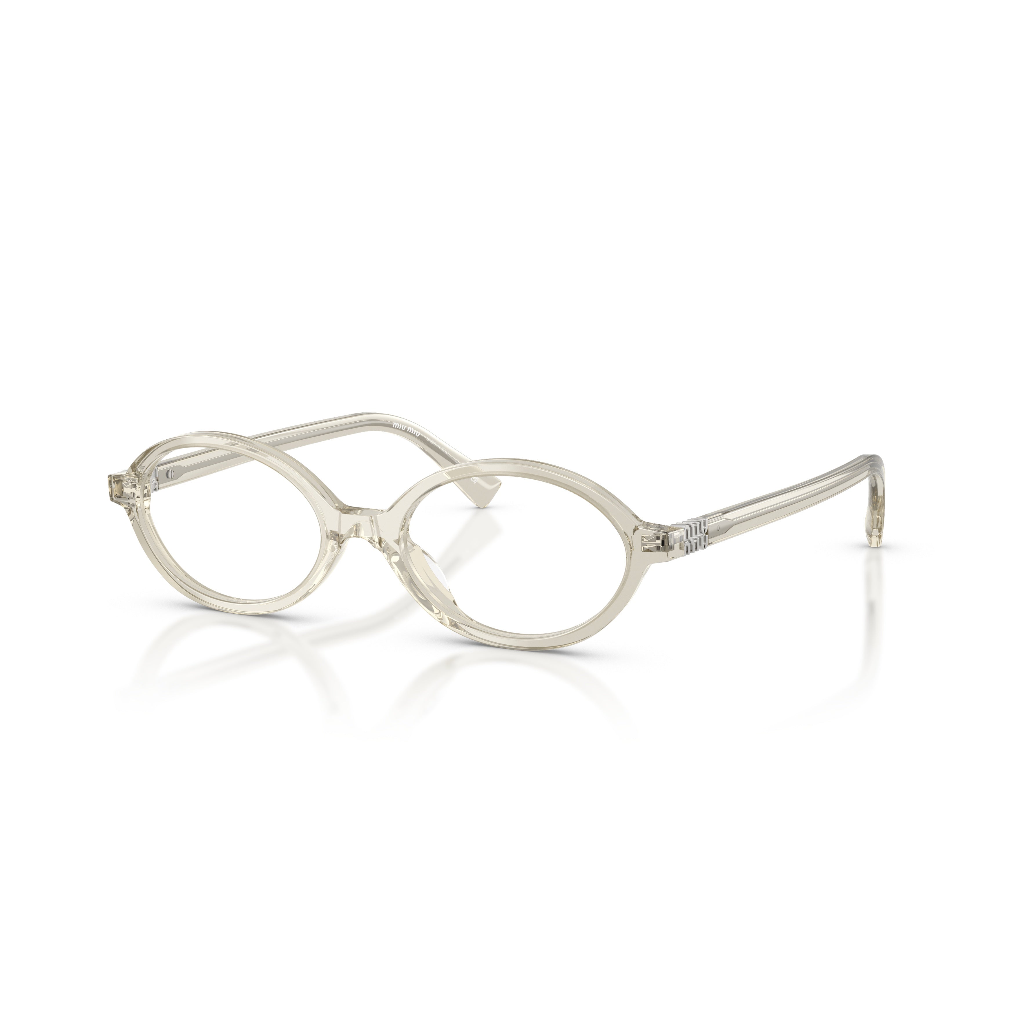 0mu 01xv Translucent Acetate Oval Frame Sunglasses