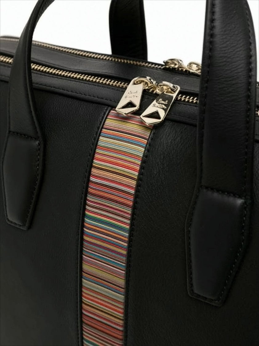 Rectangular Crossbody Bag with Multicolored Stripe