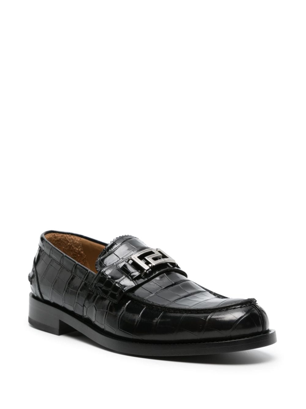 Black Calf Leather Slip-on Shoes