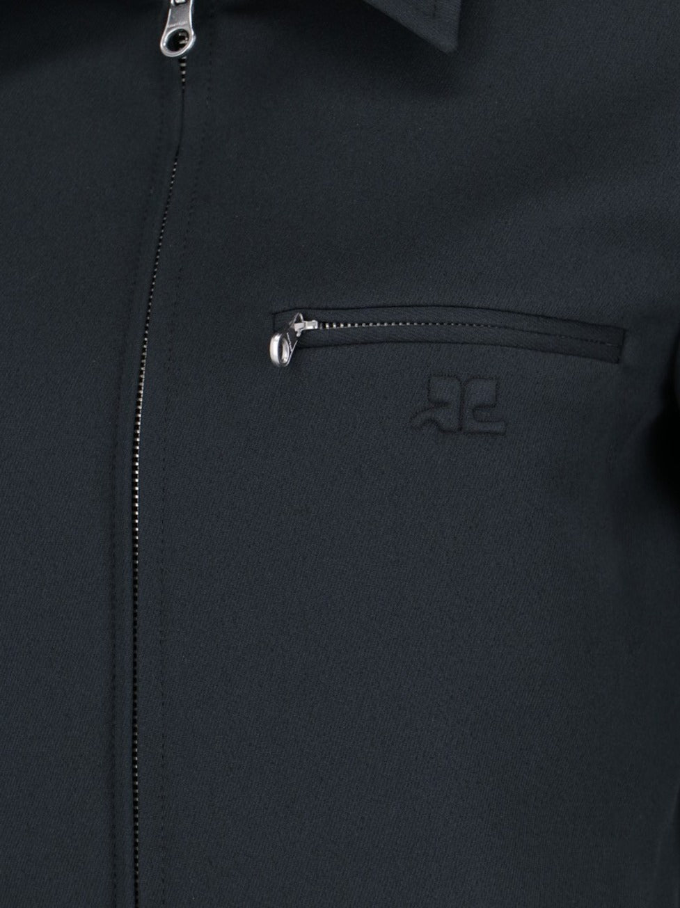 Logo Zip Jacket In Blue Fabric