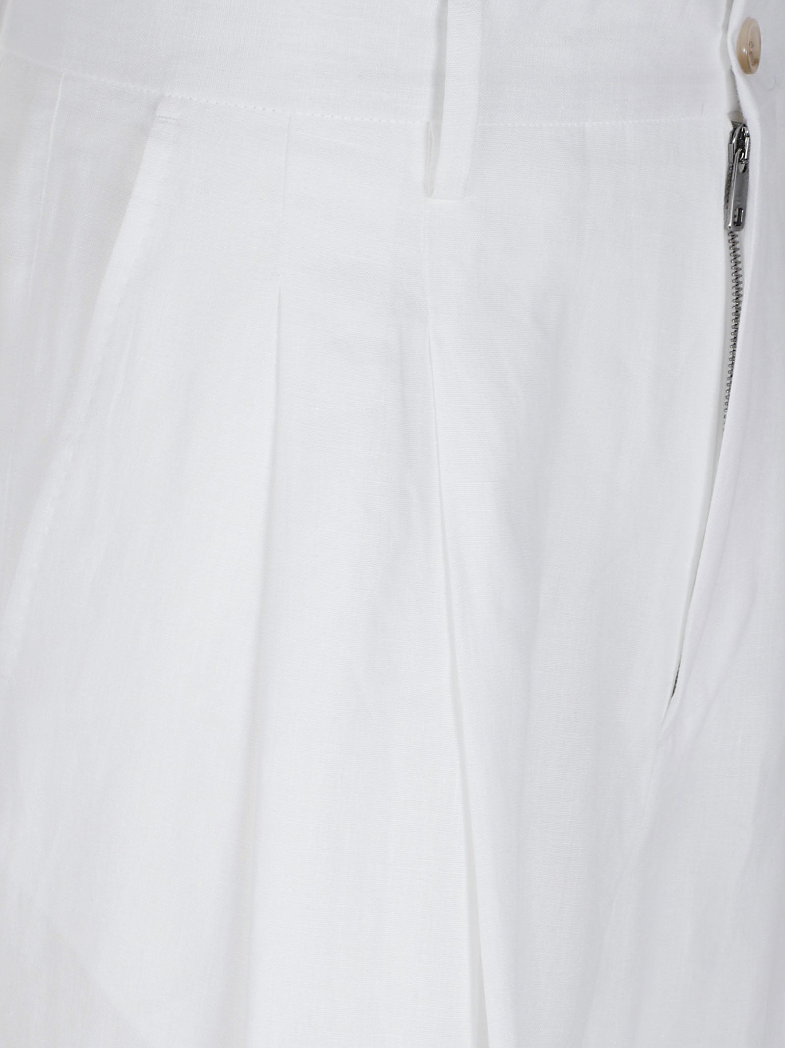 High-Waisted Tailored Trousers with Pleated Front