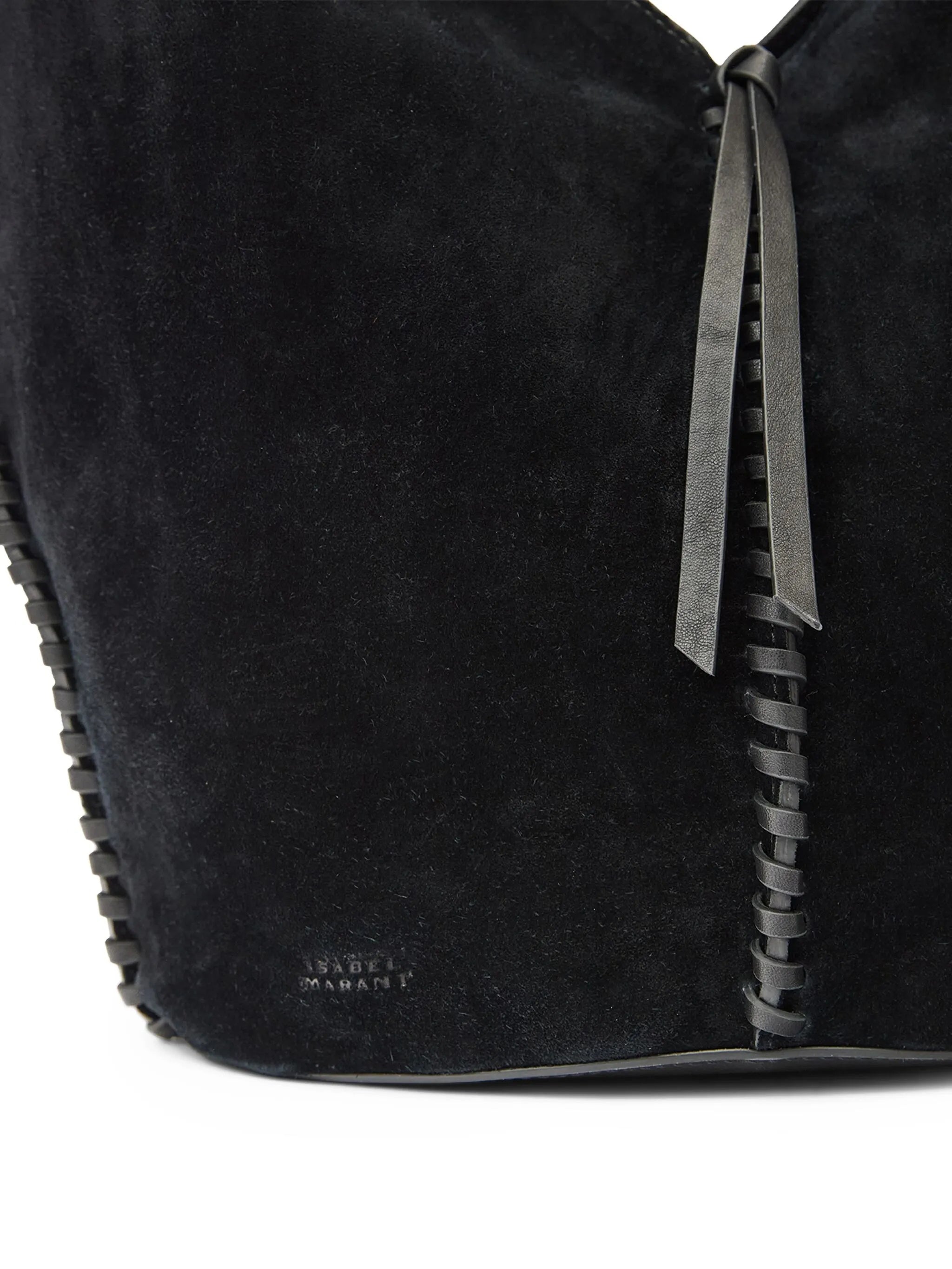 Black Tampa Calf Velvet Shoulder Bag