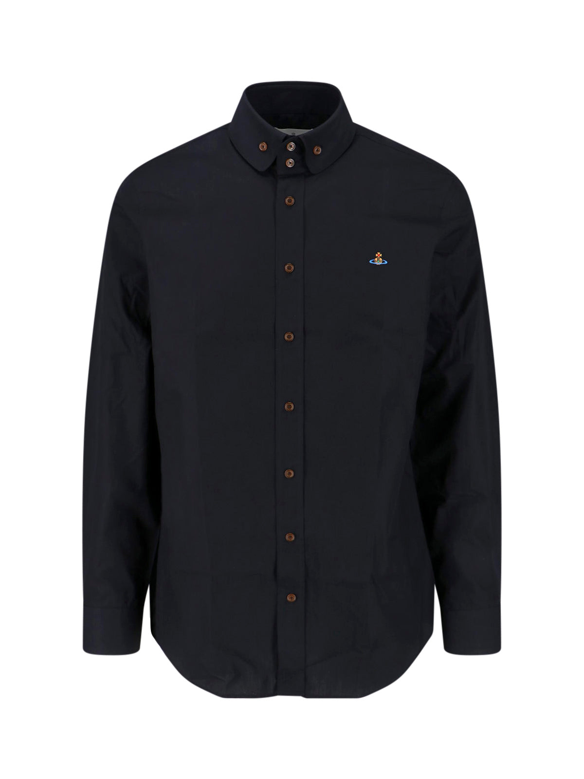 Black Two Button Krall Cotton Shirt