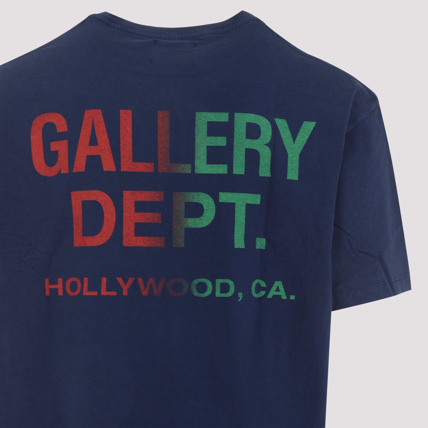 Contemporary Navy Blue Cotton T-shirt