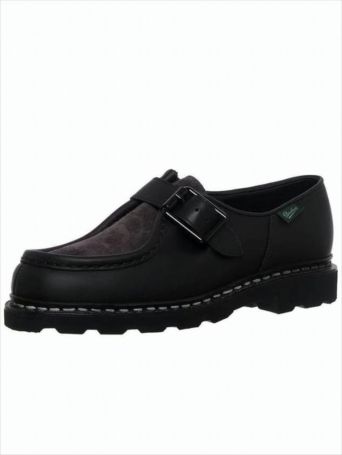 Smooth Leather Loafer with Suede Vamp