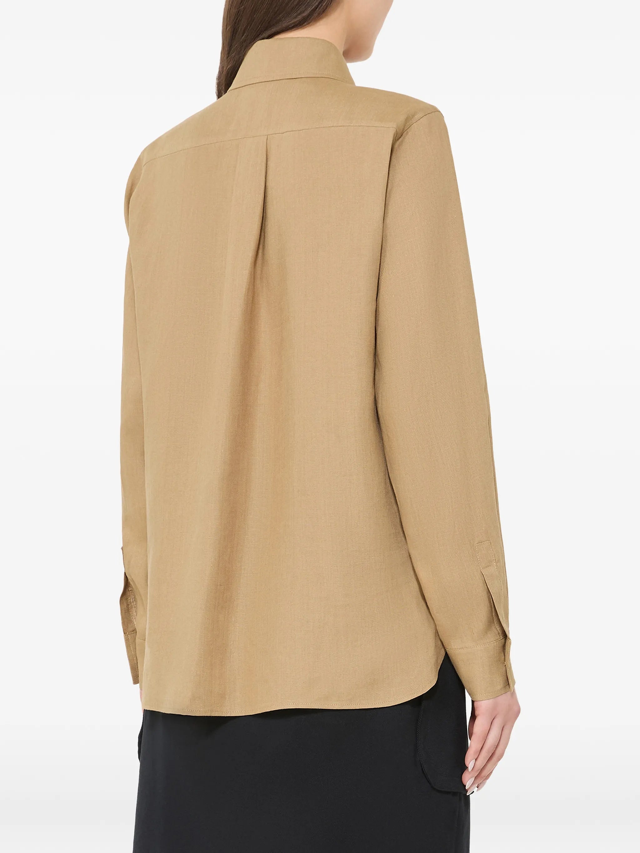 White Mxmfalas Long-Sleeved Button-Up Shirt