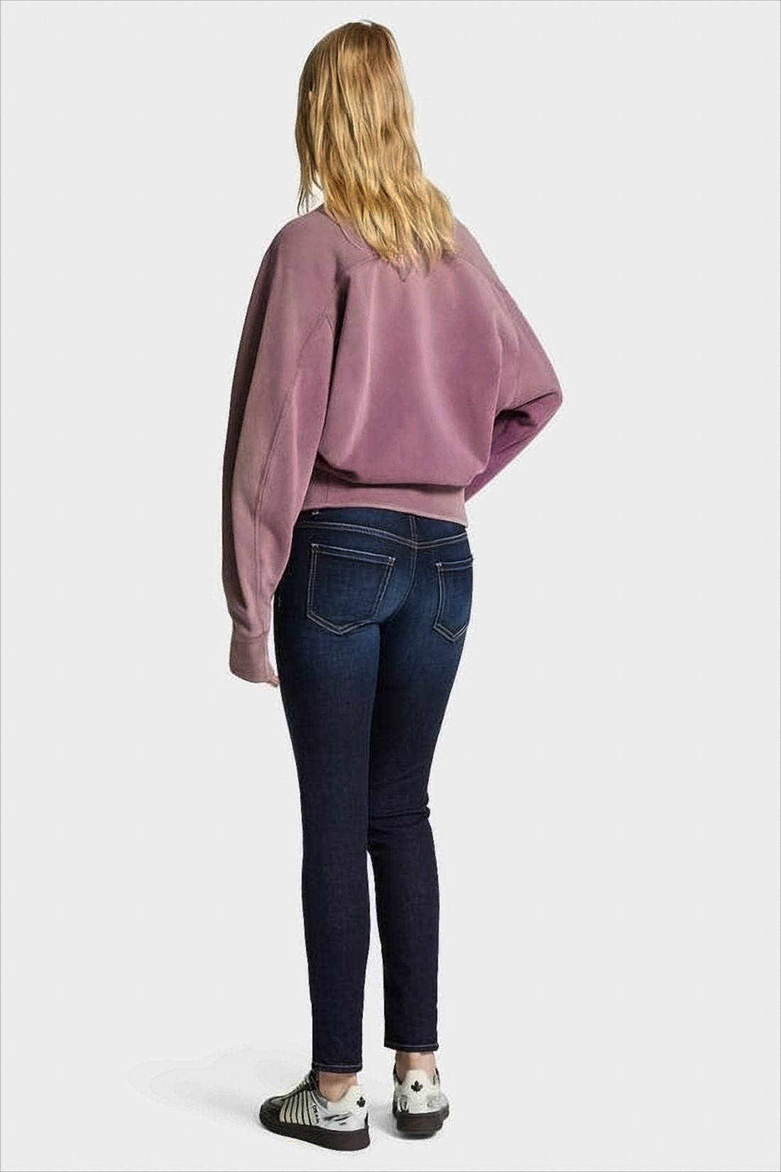 Ankle-Length Slim Fit Denim Pants