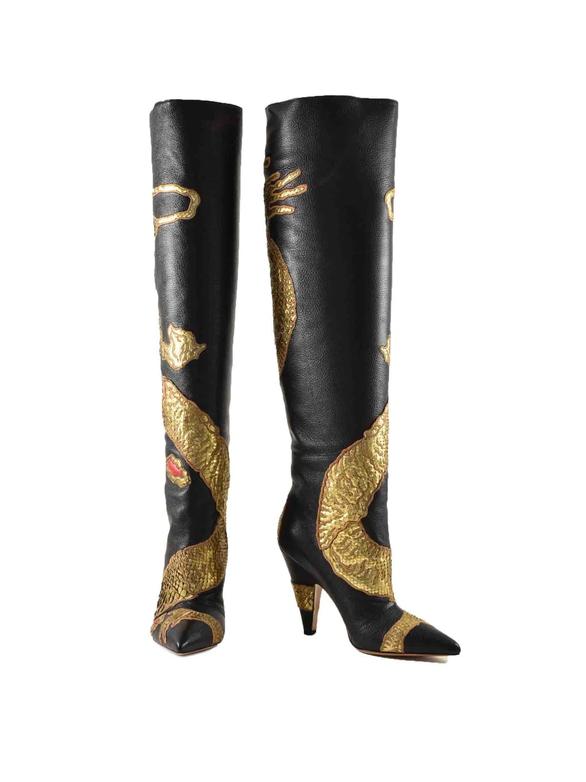 Black Python Details Boots