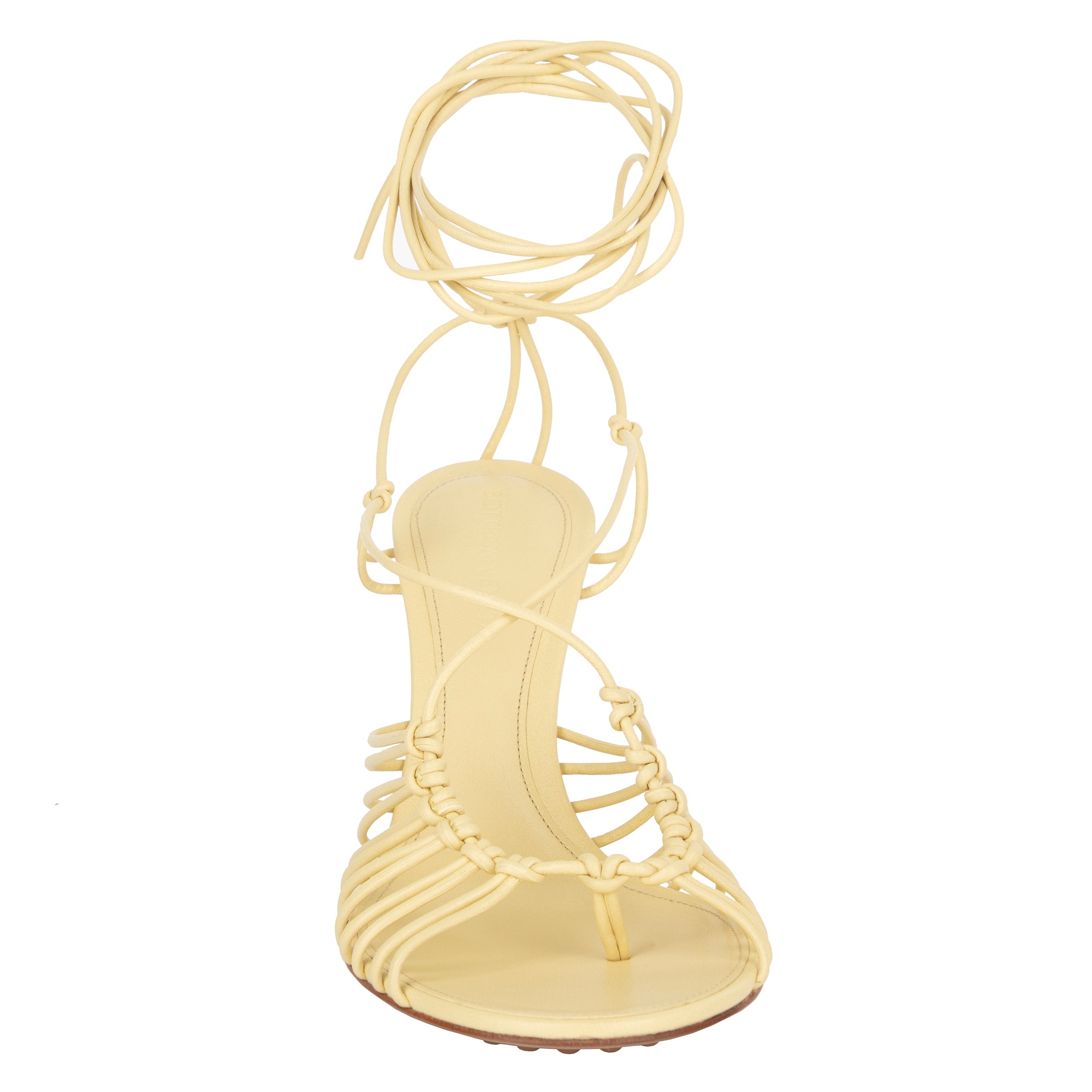 Dot Leather Sandals Beige