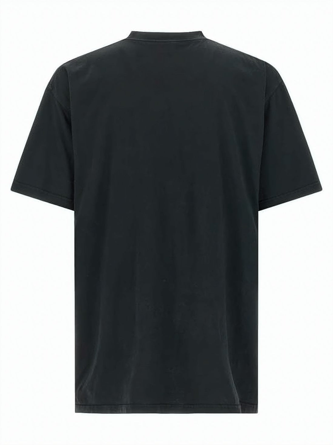 Black Graphic Logo Relaxed Cotton T-Shirt